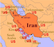 Iran being surrounded by US forces